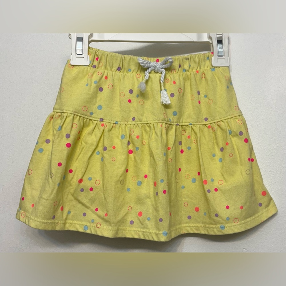 365 Kids by Garanimals Yellow Polka Dot Tiered Skirt Kids Girls Size 5 NWOT